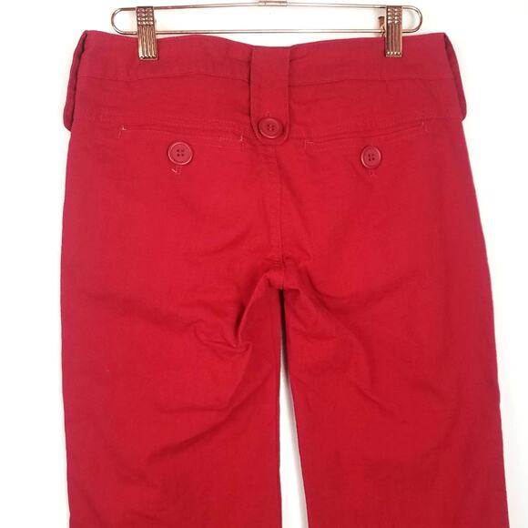 Lux | Red Wide Leg Mid Rise Pants 29 - Picture 5 of 9